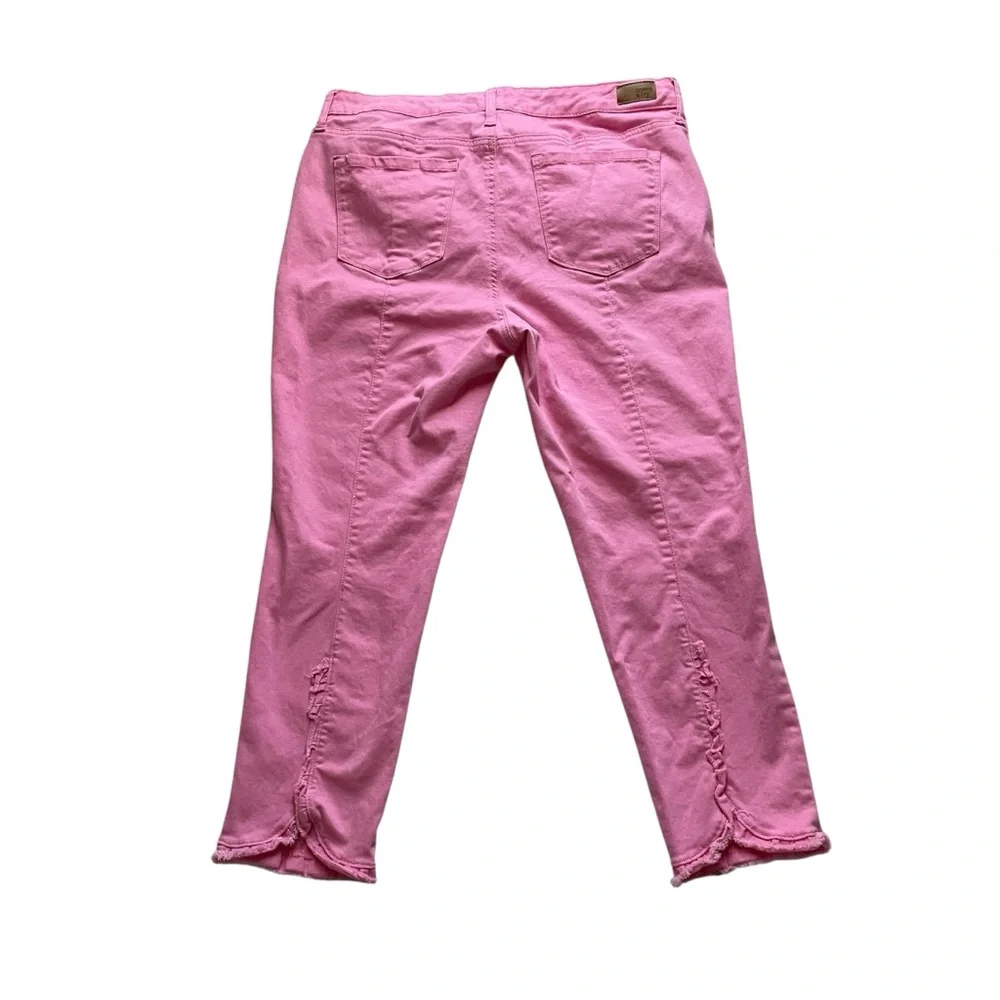 Crown & Ivy Pink High-Rise Skinny‎ Crop Jeans, 14